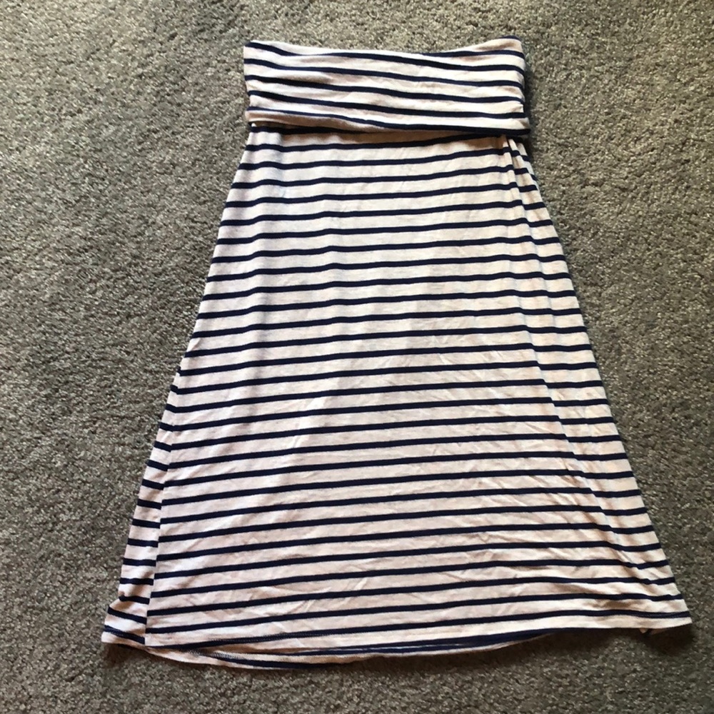 Stretchy A-line fold-over band skirt